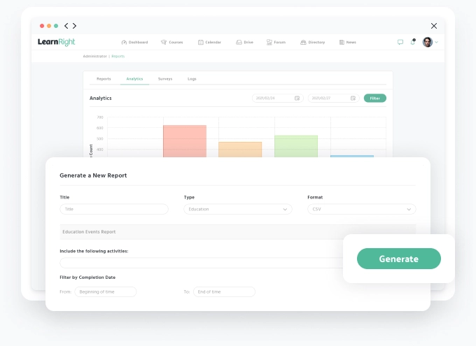 Measure and report on training progress