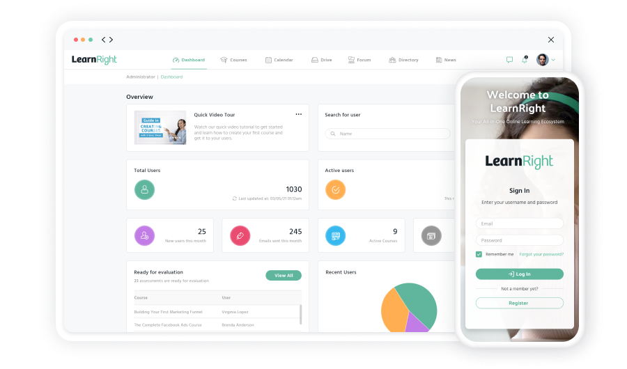 Monitor Enhanced Reporting on LearnRight LMS
